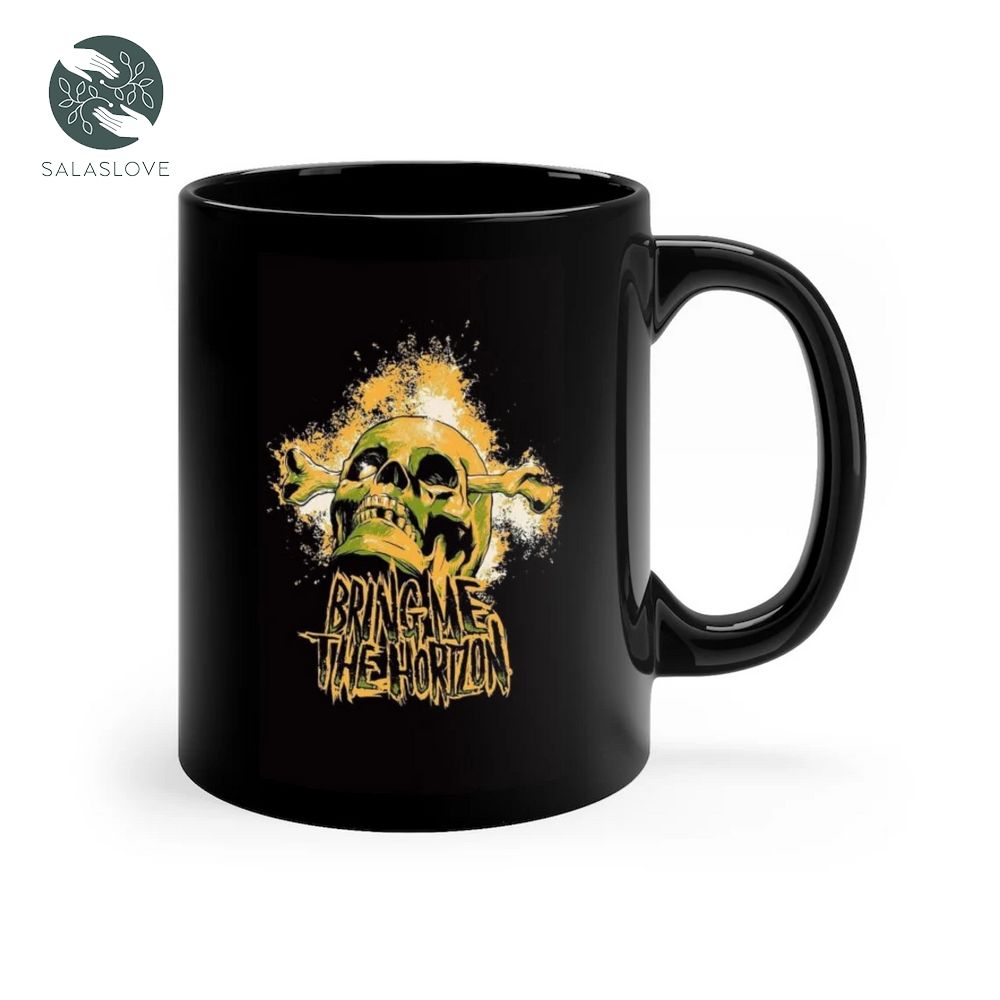 Bring Me The Horizon Skull Design 11oz Black Mug

