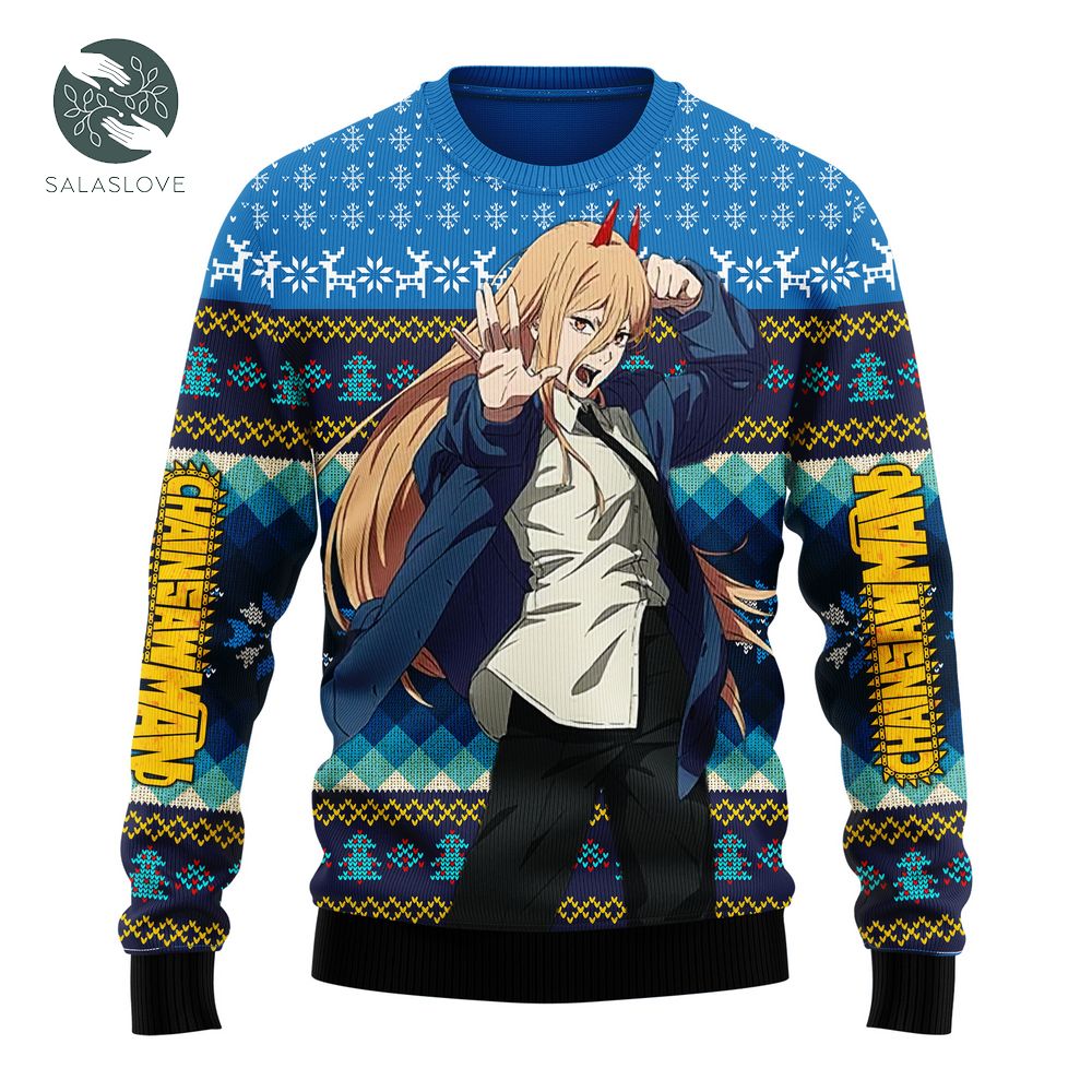Chainsaw Man Power Ugly Christmas Sweater

