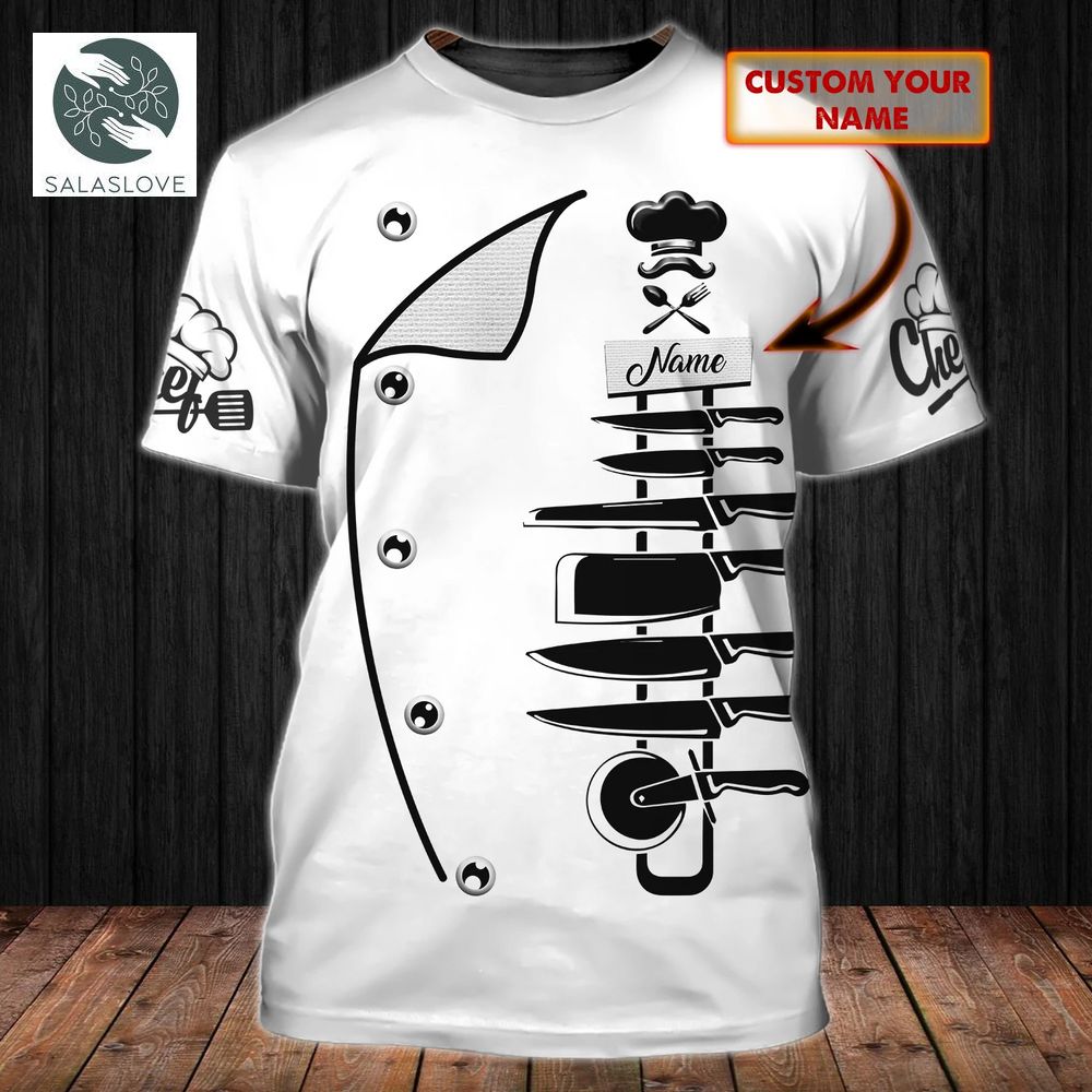 CHEF Personalized Name 3D Tshirt