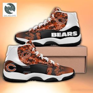 Chicago Bears Pattern Camo Style Sneaker Air Jordan 11