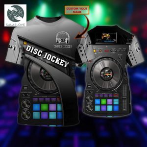 DJ Disc Jockey Personalized Name 3D Tshirt