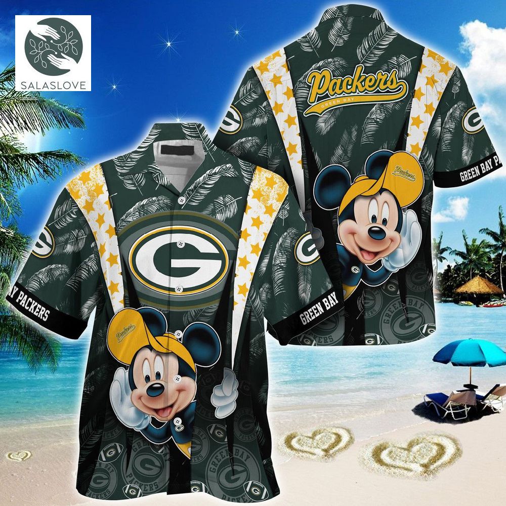 Green Bay Packers Mickey Mouse Hawaiian Shirt