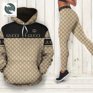 Gucci Black And Brown 3D Hoodie Leggings Set