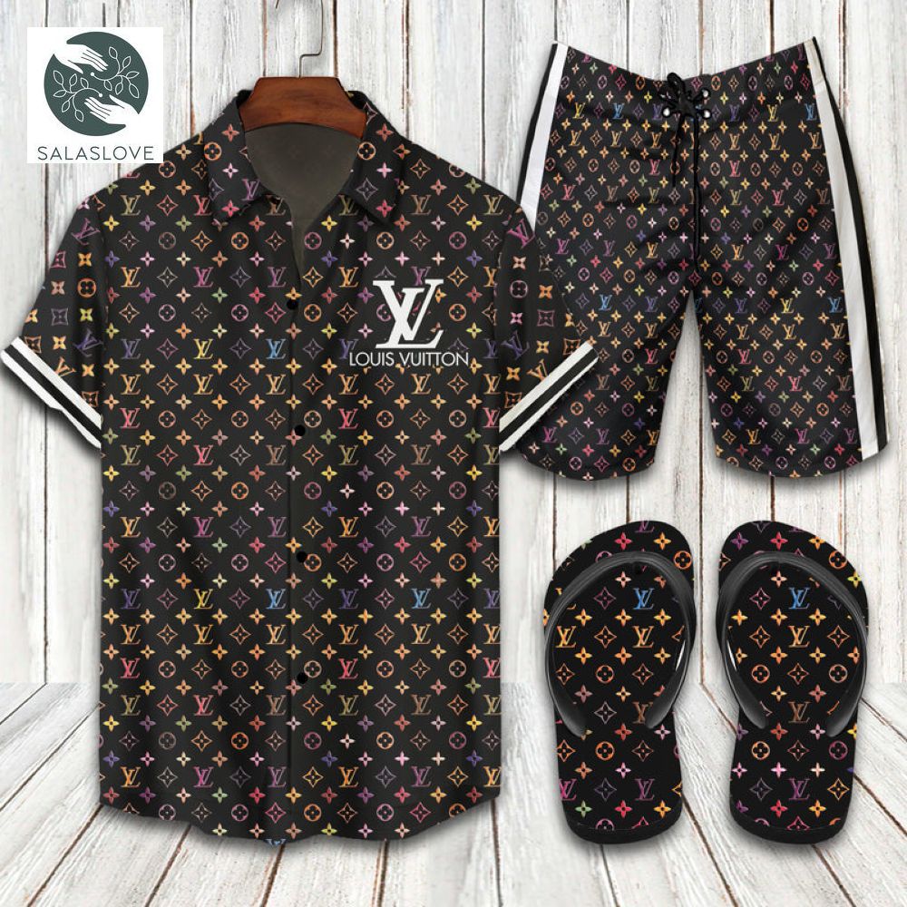 Louis Vuitton Hologram Sport Hawai Flops And Hawaii Shirt, Short
