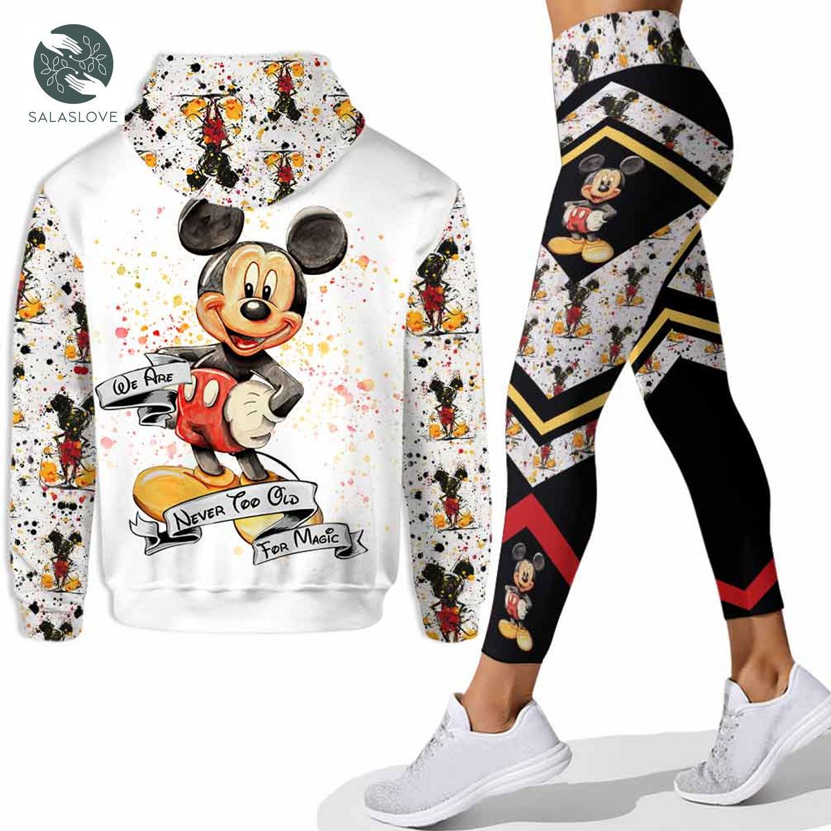 Mickey Mouse Hoodie Leggings Set For Women Kids Disney World Gifts