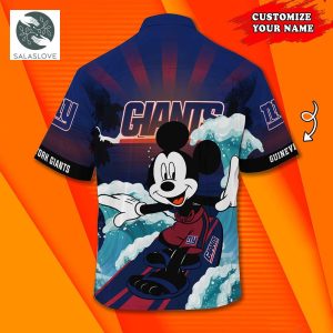 New York Giants NFL Mickey Mouse Hawaiian Shirt