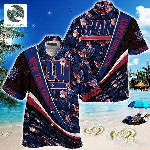 New York Giants NFL Tropical Flowers Pattern Hawaiian Shirt
