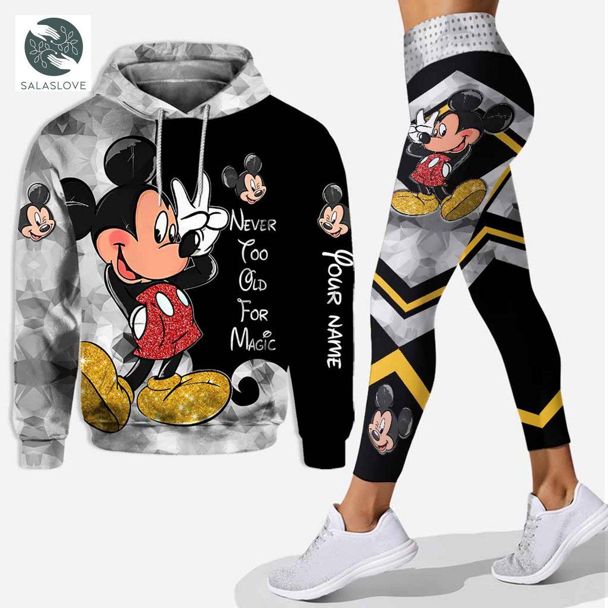 Personalized Mickey Mouse Hoodie Legging Set For Women