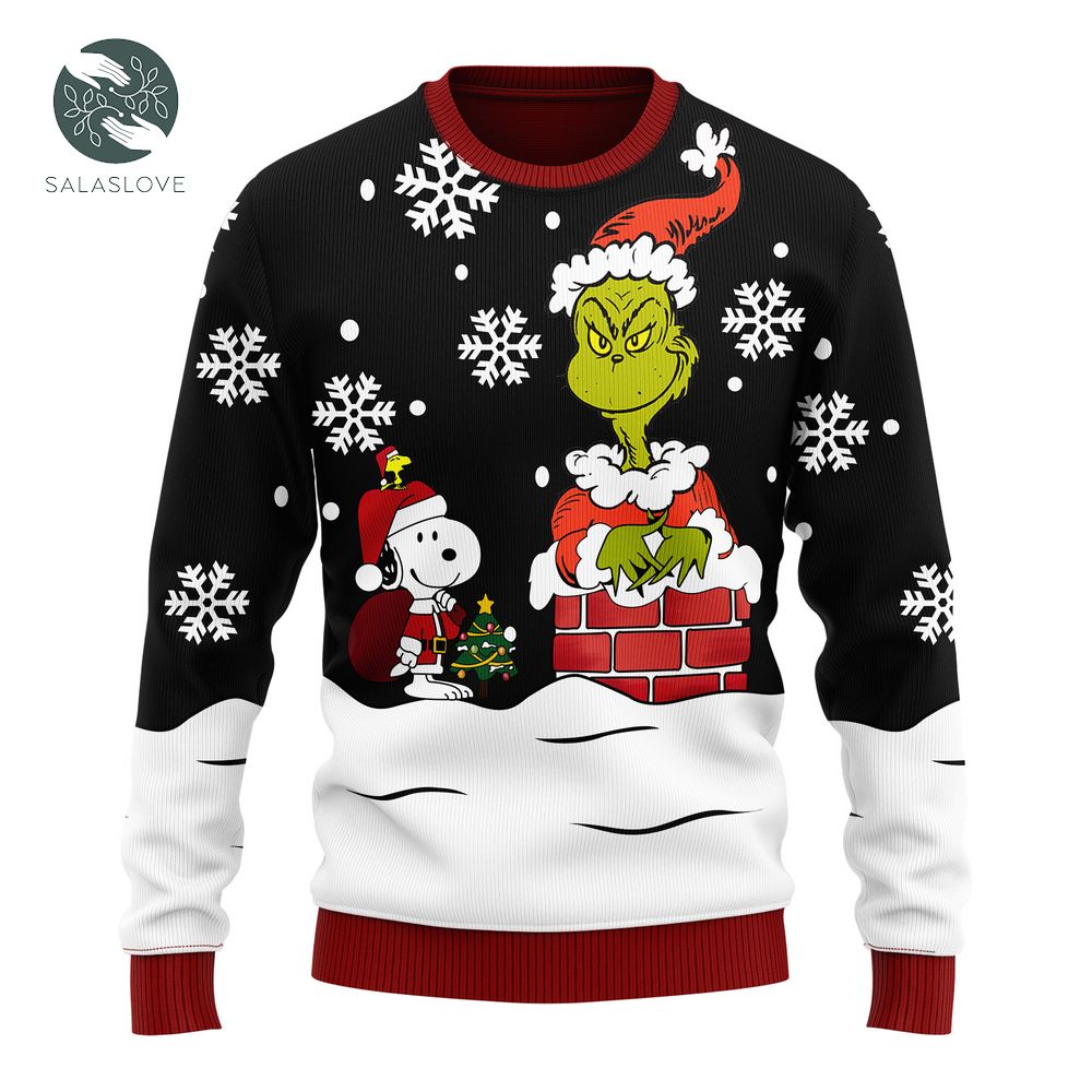 Snoopy And Grinch Ugly Christmas Sweater


