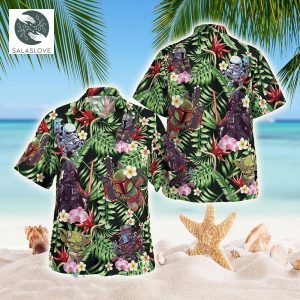 Star Wars Mini Characters Floral Hawaiian Shirt