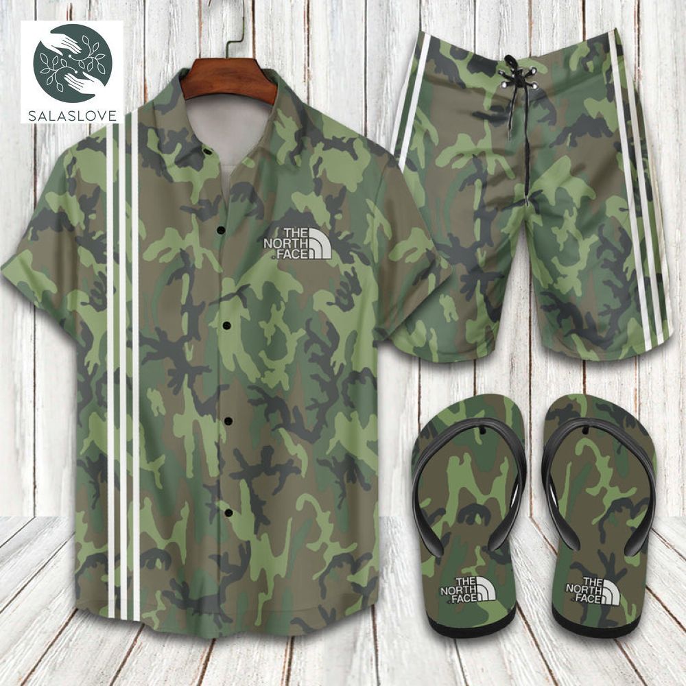 The North Face Army Hawai Flops And Hawaii Shirt, Short