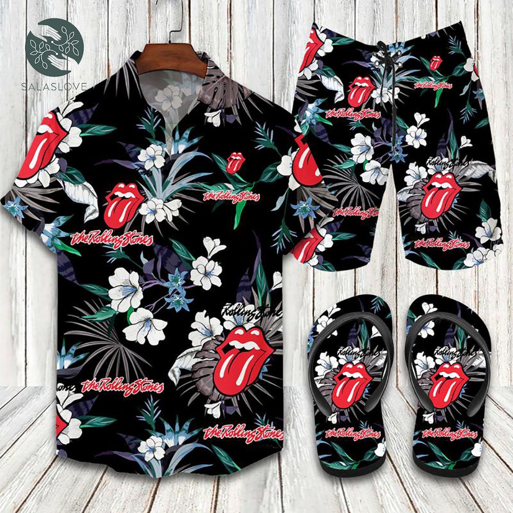 The Rolling Stones Flip Flops And Combo Hawaii Shirt, Shorts

