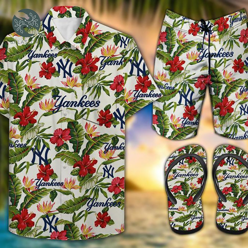Yankees Combo Hawaii Shirt, Shorts, Flip Flops

