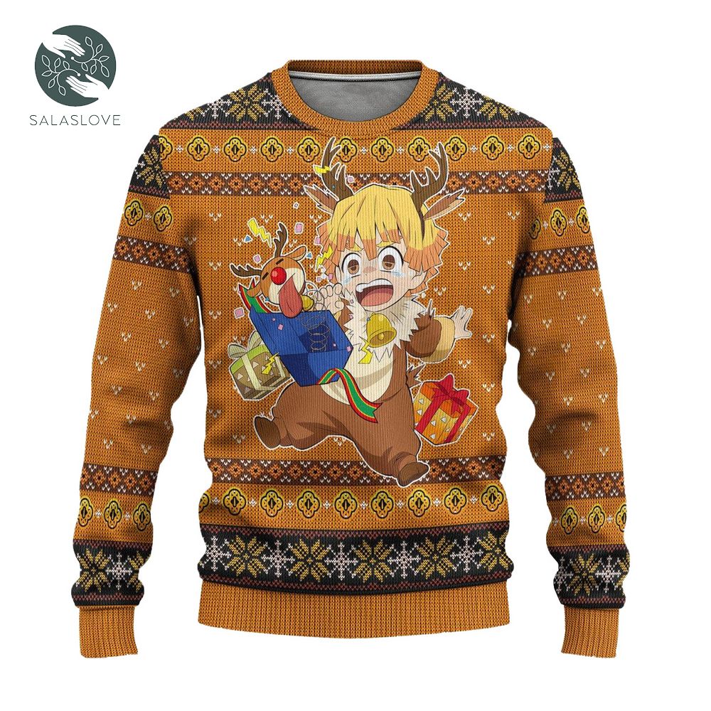 Zenitsu Demon Slayer Anime Ugly Christmas Sweater
