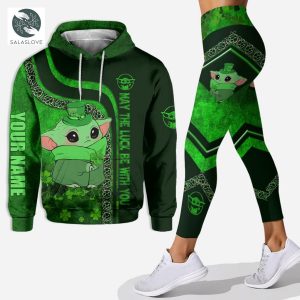 Baby Yoda Happy St. Patrick's Day Personalized Hoodie Leggings