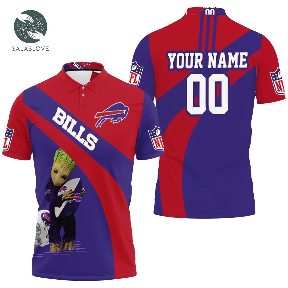 Buffalo Bills Nfl Groot Hugs Polo Shirt