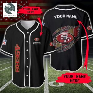 Custom Name NFL San Francisco 49ers Baseball Jersey Shirt