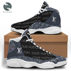 Louis vuitton black grey air jordan 13 sneakers shoes