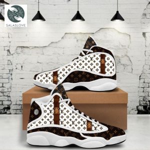 Louis vuitton monogram brown white air jordan 13 sneakers shoes