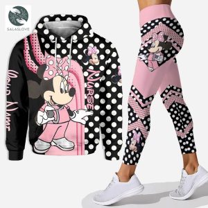 Minnie Mouse Ears And Nurse Personalized Hoodie And Leggings