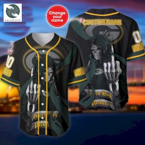 NFL Green Bay Packers The Reaper Personalized Baseball Jersey
