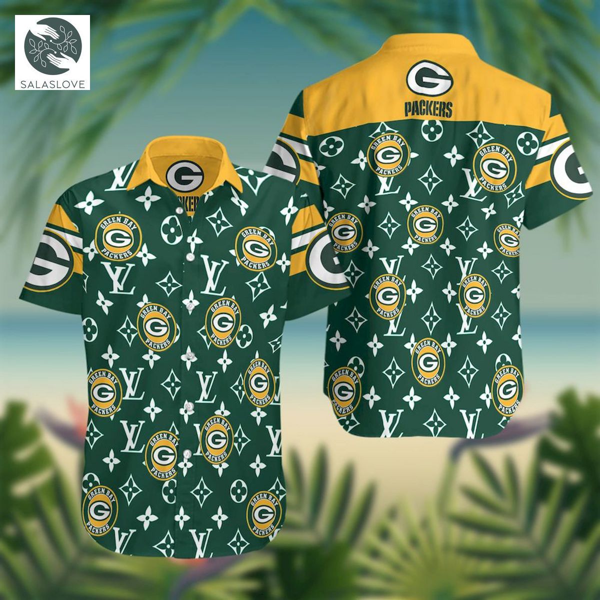 NFL Green Bay Packers Symbol Louis Vuitton Hawaiian Shirt