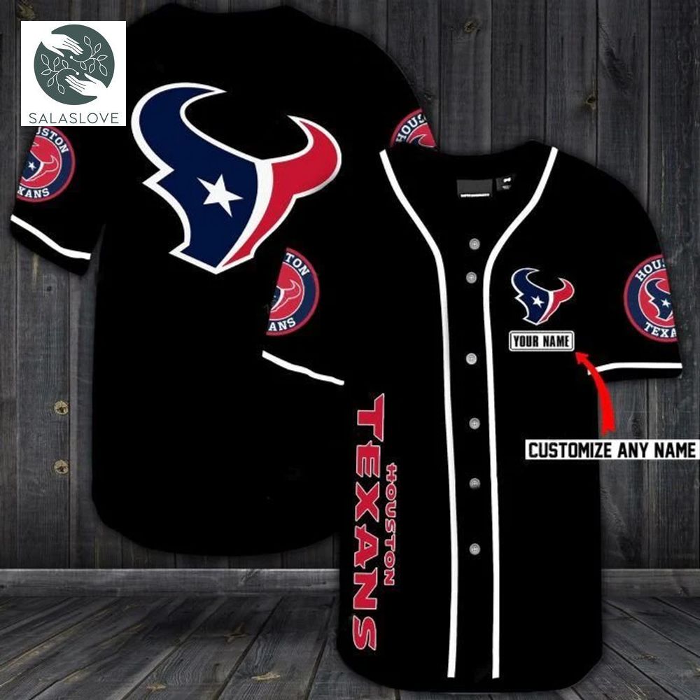 Nfl Houston Texans Custom Name Baseball Jersey Shirt