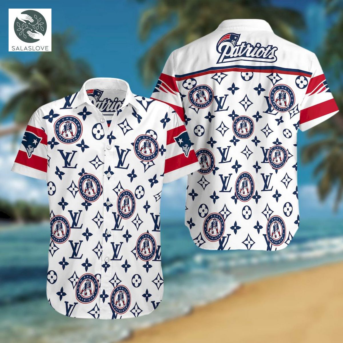 NFL New England Patriots Symbol Louis Vuitton Hawaiian Shirt