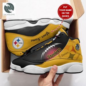 NFL Personalize name pittsburgh steelers football jordan 13 shoes