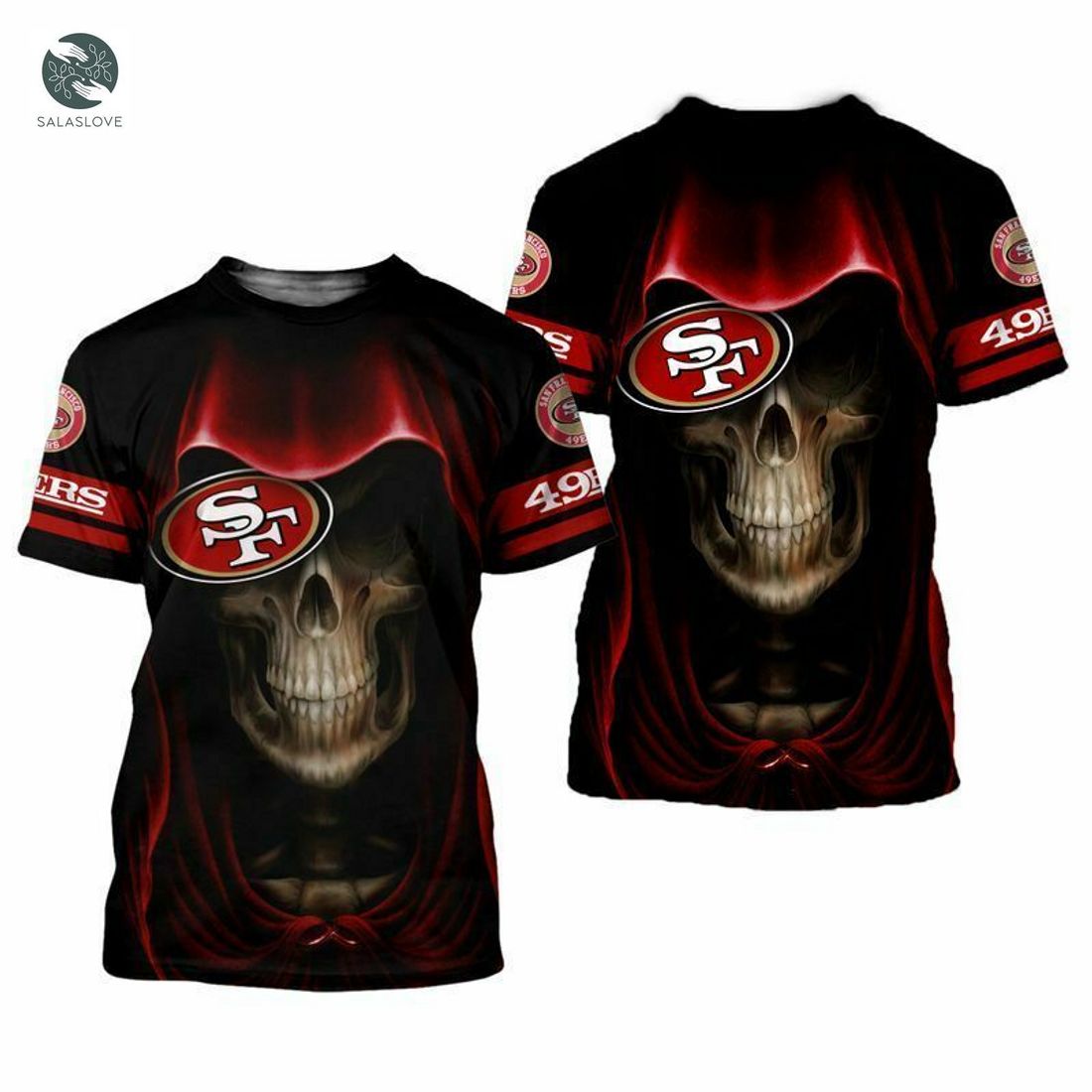 NFL San Francisco 49ers Skull 3D Unisex T-Shirt