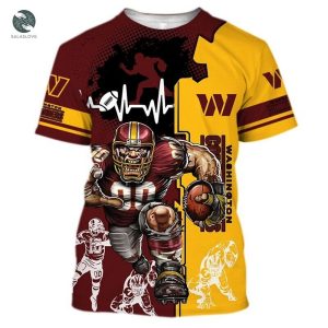 NFL Washington Commanders Mascot 3D Unisex T-Shirt