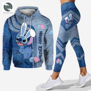 Stitch Happy Easter Ohana Personalized Hoodie And Leggings