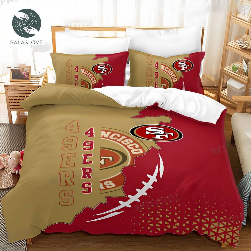 49ers Bedding Set Red And Brown San Francisco


