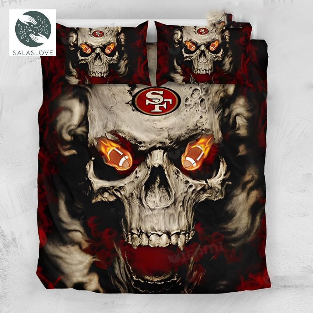 49ers Bedding Set Skull San Francisco 49ers Gift


