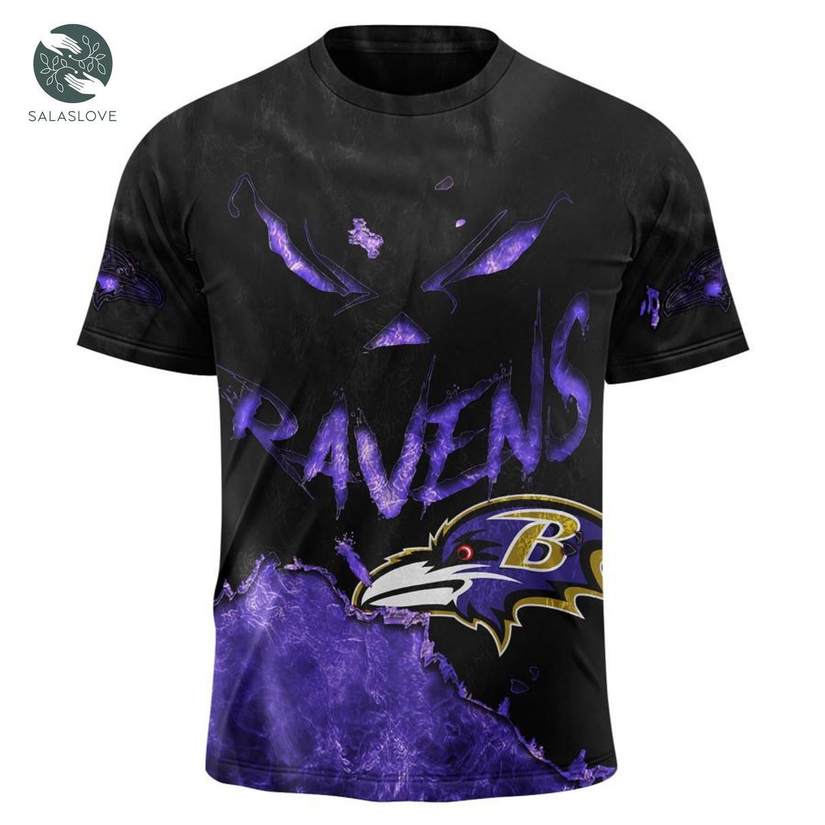 Baltimore Ravens T-shirt 3D devil eyes gift for fans
