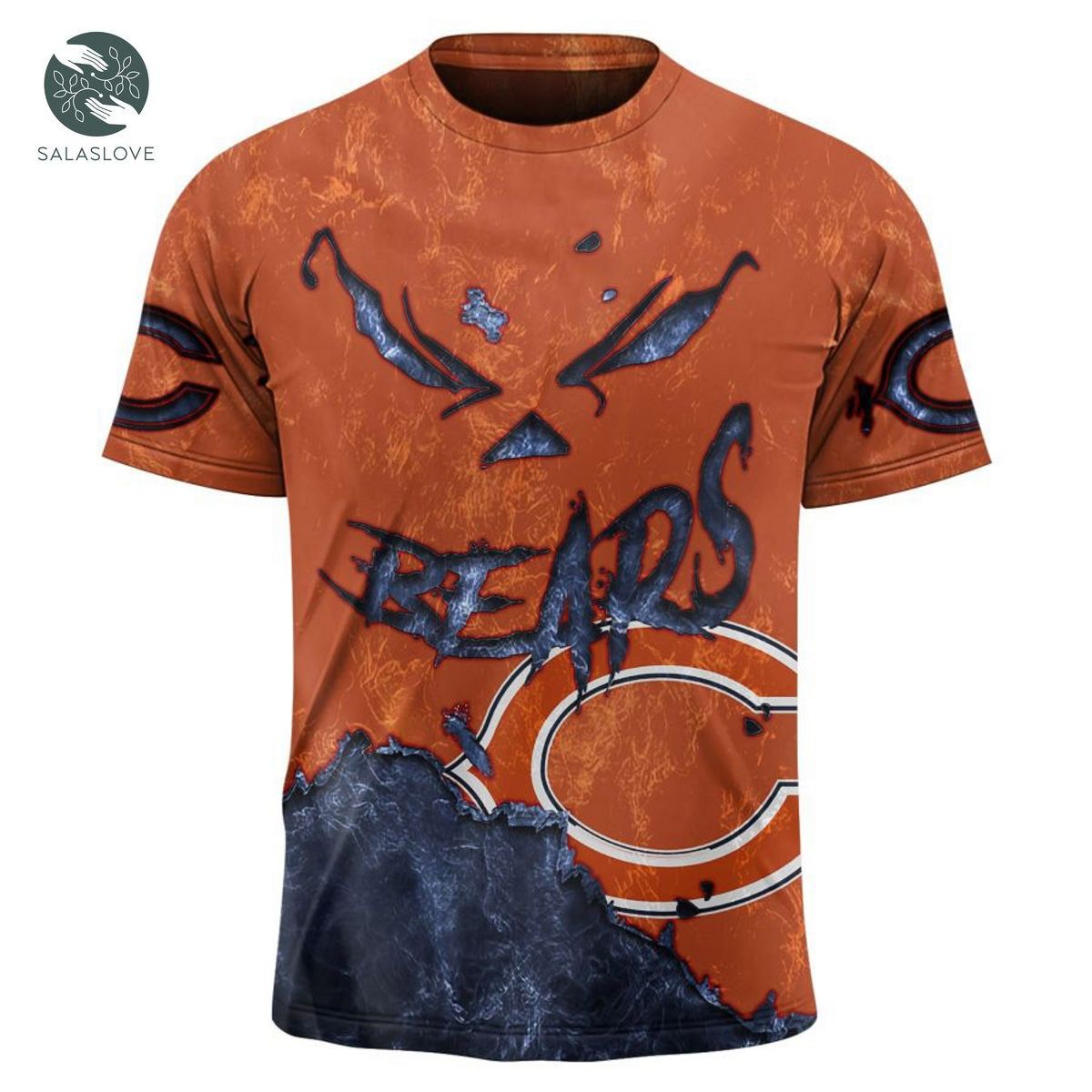 Chicago Bears T-shirt 3D devil eyes gift for fans