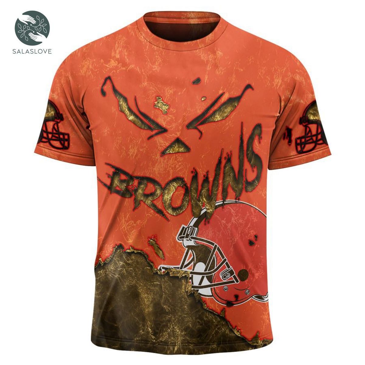 Cleveland Browns T-shirt 3D devil eyes gift for fans