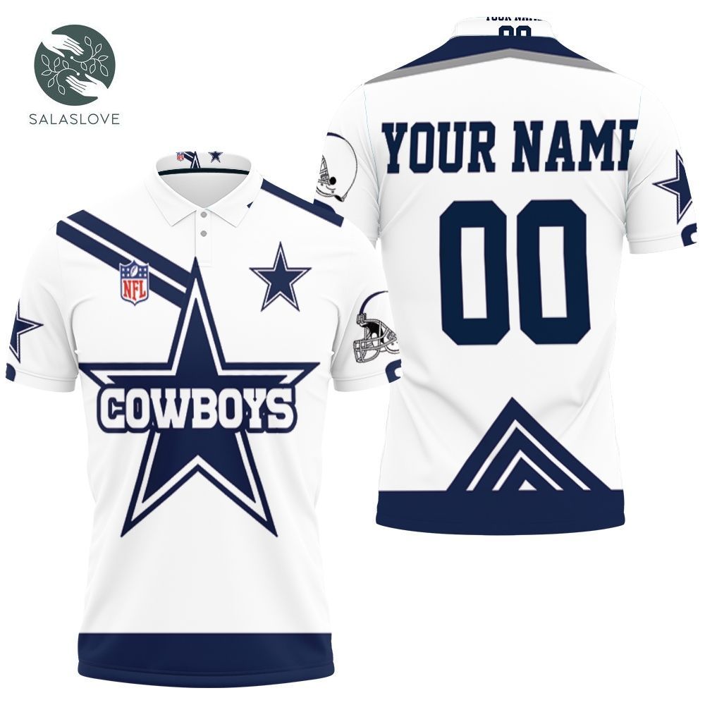 Dallas Cowboys Logo Nfl 3d Personalized Polo Shirt