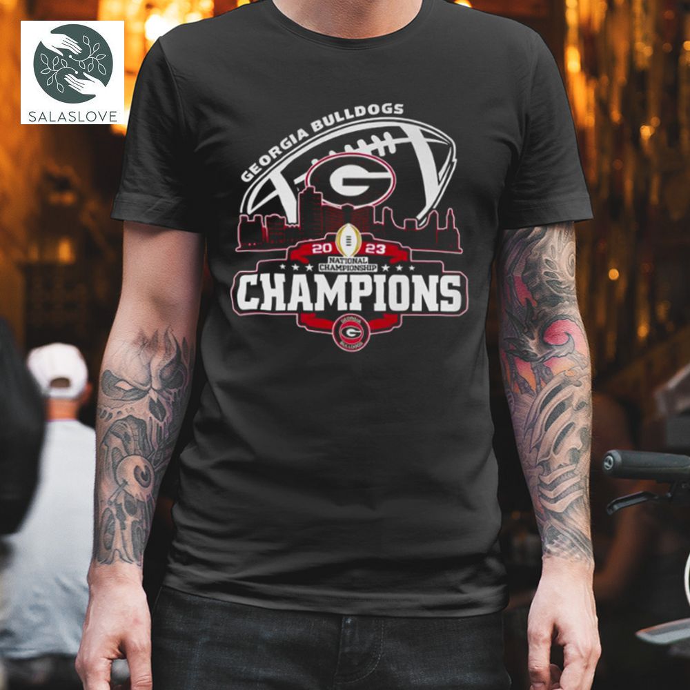 Georgia Bulldogs Skyline 2023 National Championship Champions Shirt
