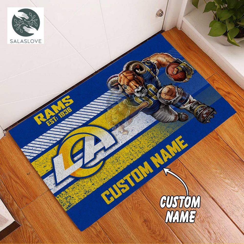 Los Angeles Rams Custom Name Best Funny Luxury Doormat


