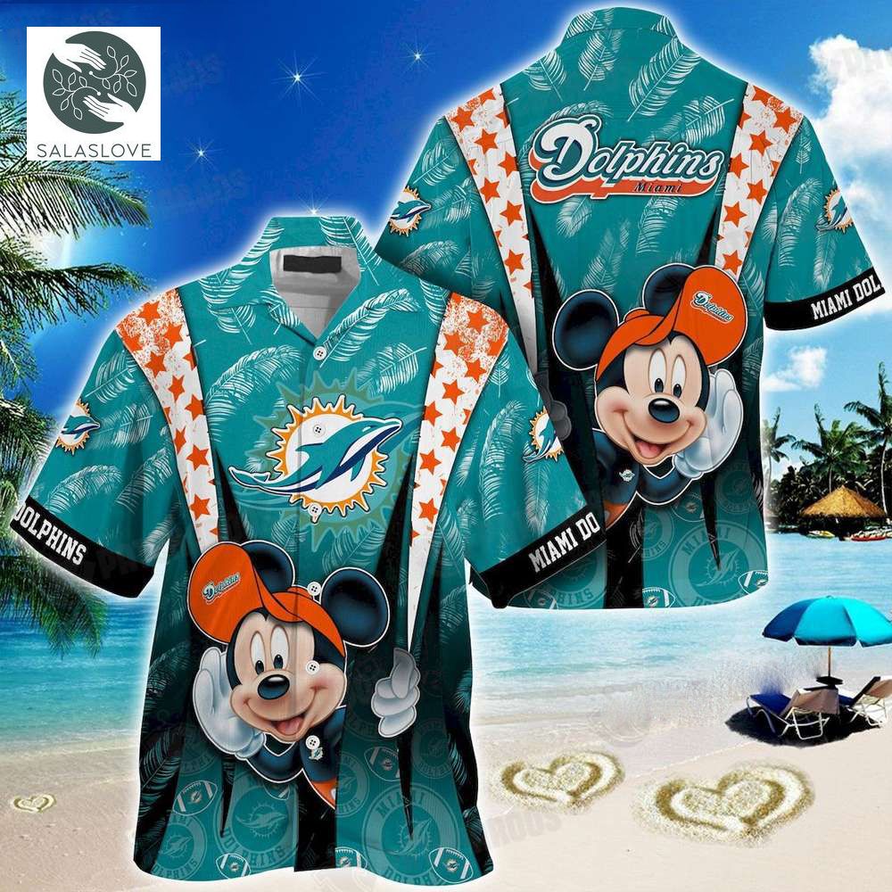 Mickey Mouse Miami Football NFL Hawaiian Shirt