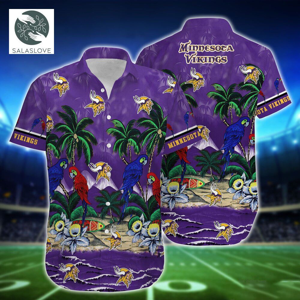 Minnesota Vikings Parrot Island NFL 2023 Hawaiian Shirt

