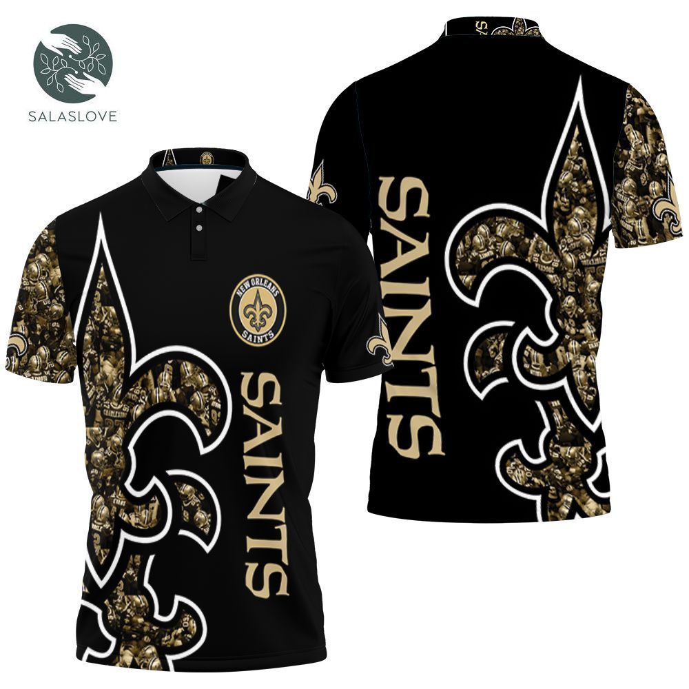 New Orleans Saints Nfl 3d Polo Shirt Jersey