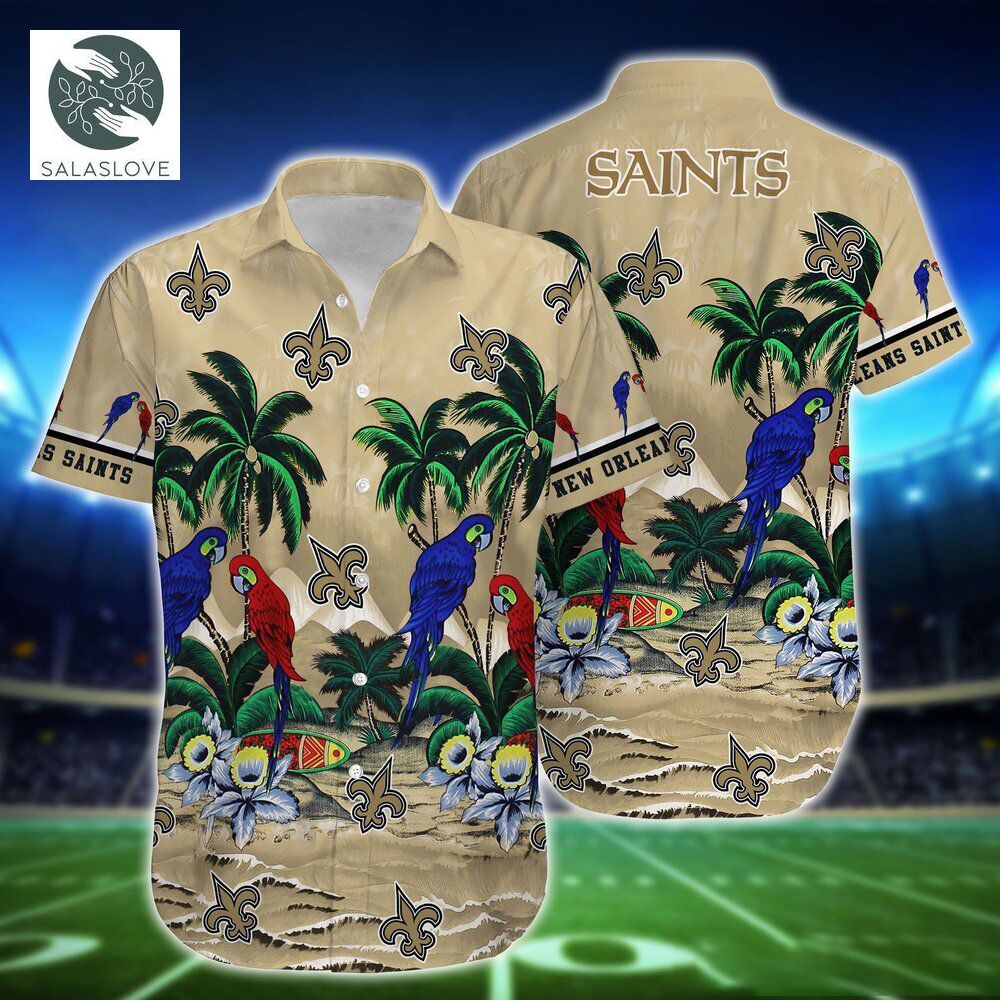New Orleans Saints Parrot Island NFL Hawaiian Shirt
