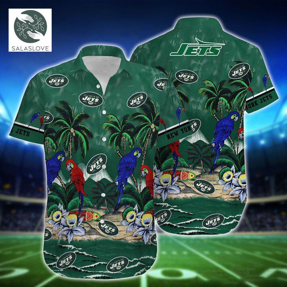 New York Jets Parrot Island NFL Hawaiian Shirt

