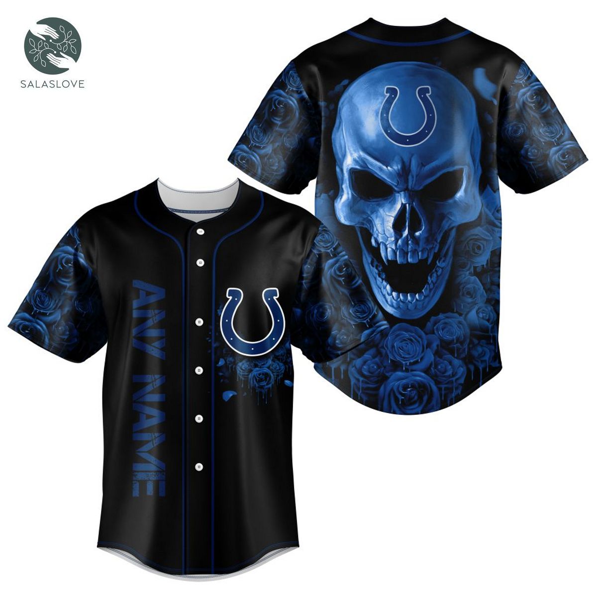 NFL Indianapolis Colts Special Skull Art Baseball Jersey