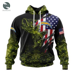 NFL Los Angeles Chargers Special Camo Fishing Hoodie