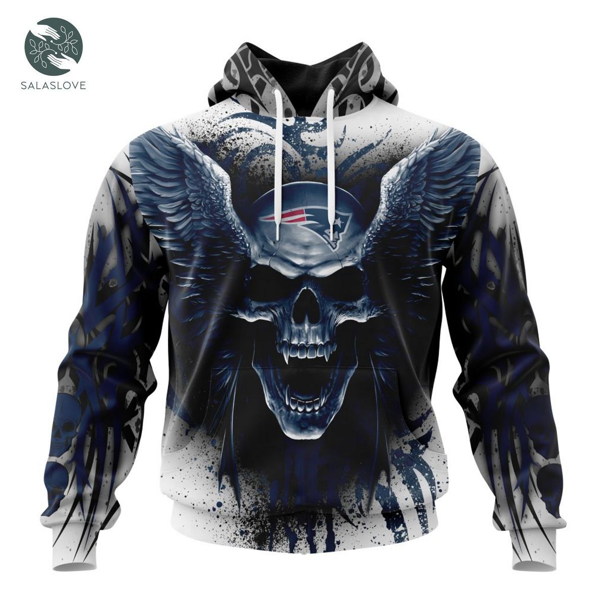 NFL New England Patriots Special Kits With Skull Art Hoodie