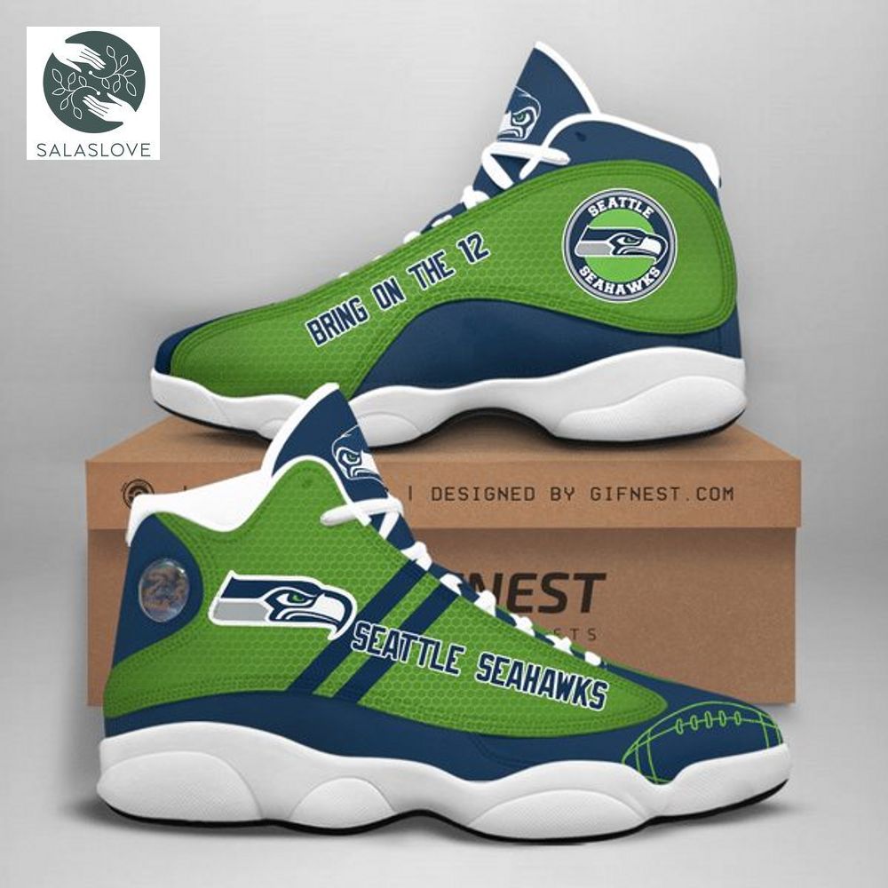 NFL Seattle Seahawks Green Navy Air Jordan 13 Shoes