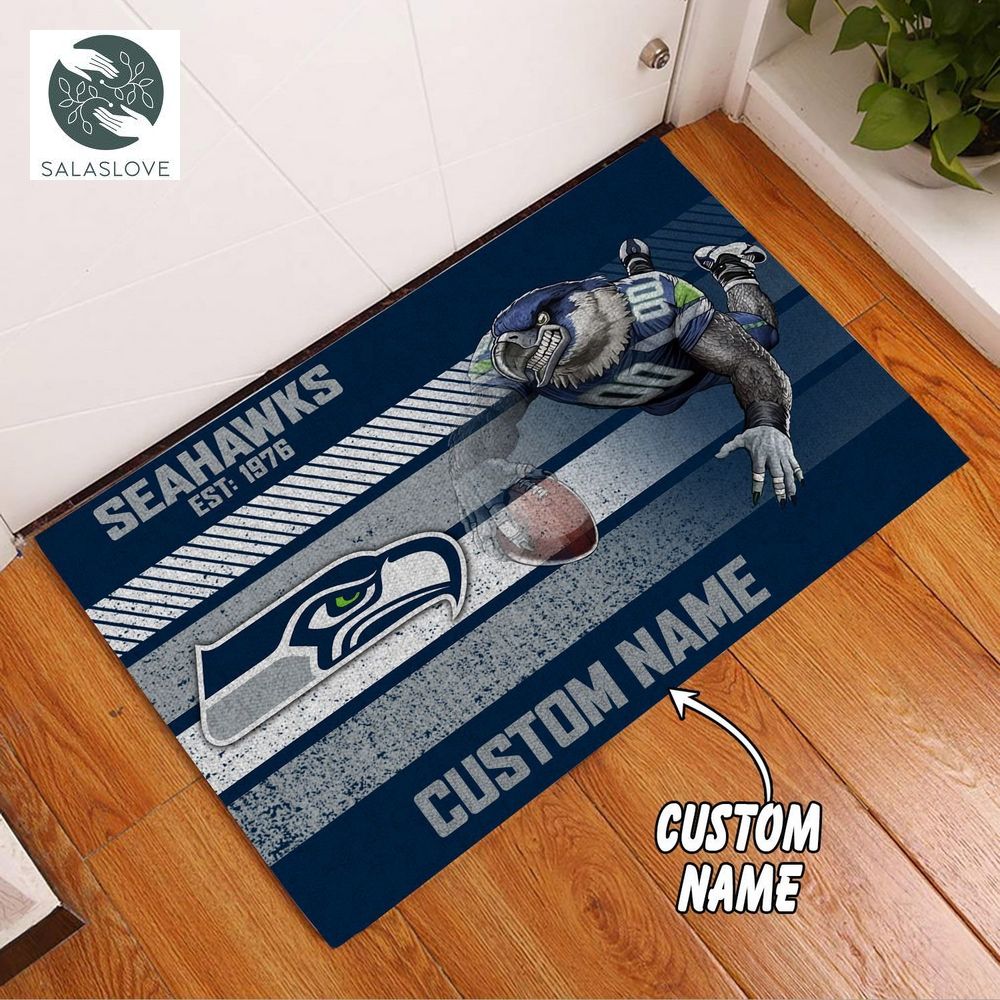Seattle Seahawks Custom Name Best Funny Luxury Doormat


